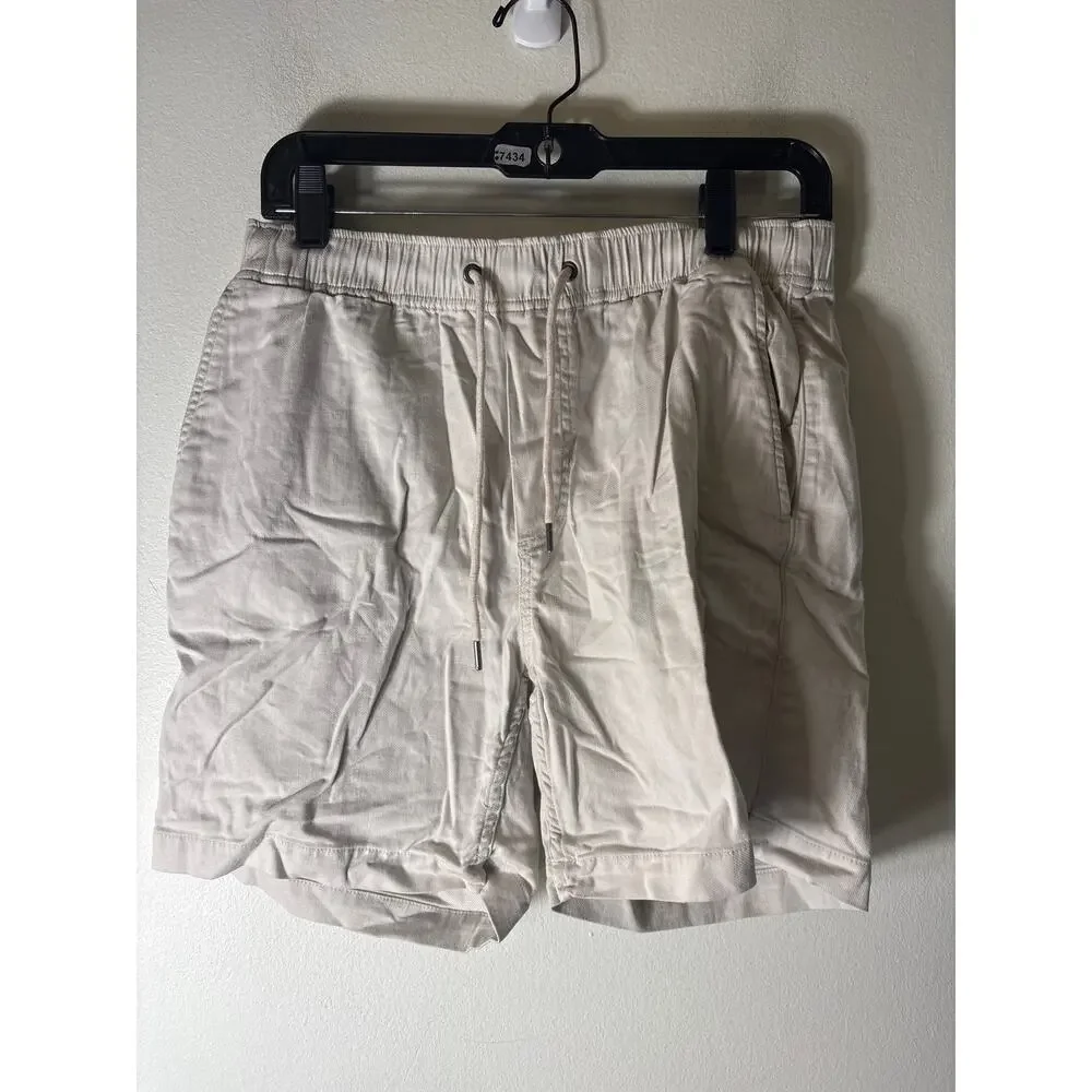 Men's Faherty Brand Khaki Essential Draw String Shorts Sz S